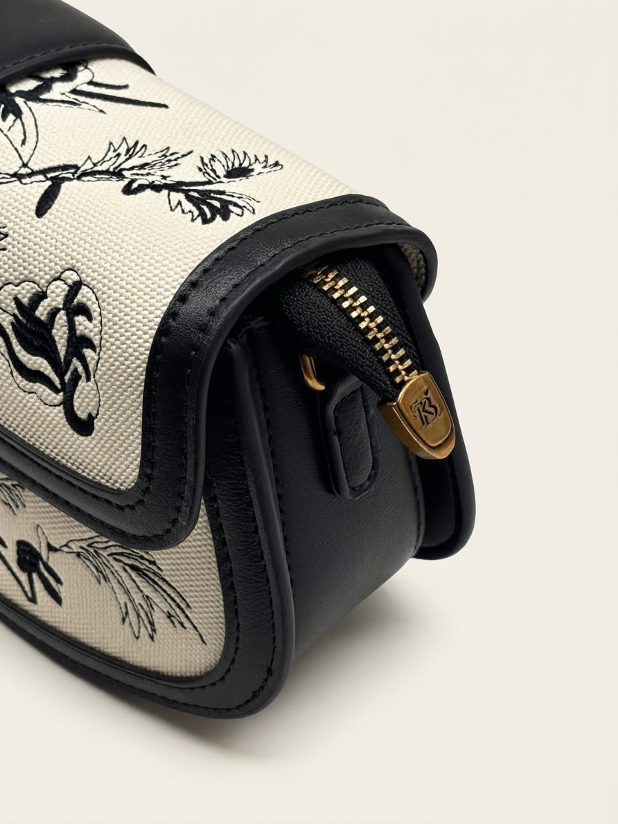 Banevanf Floral Flap Baguette