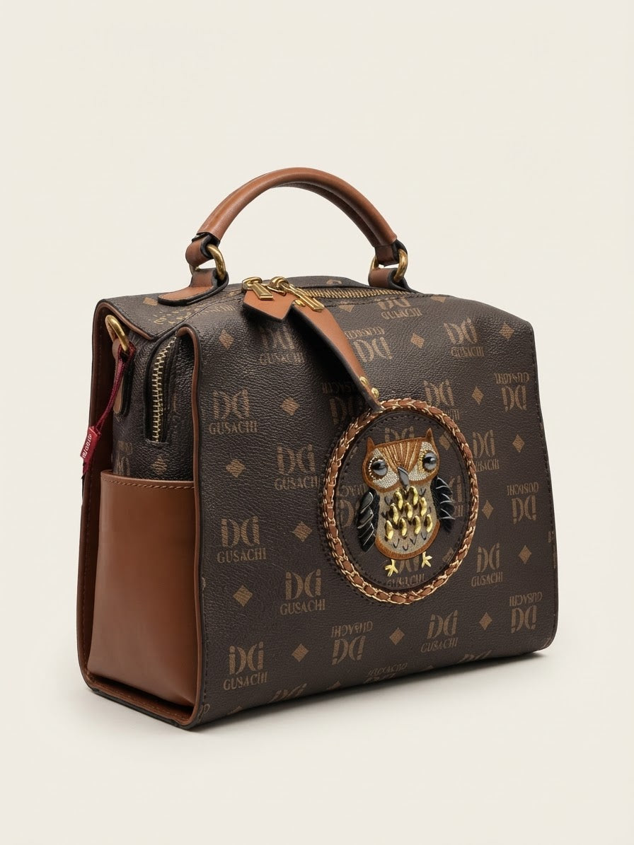 Ave Owl Medallion Top-Handle