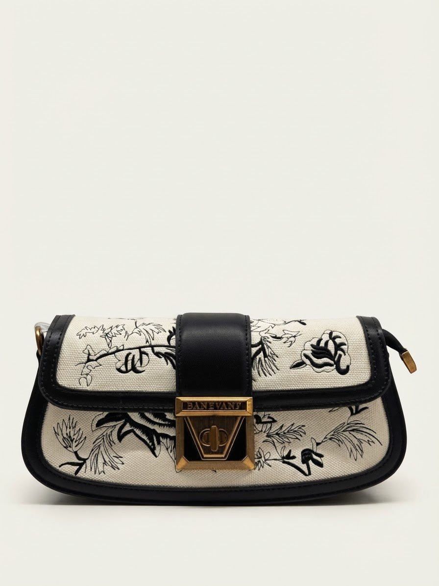 Banevanf Floral Flap Baguette