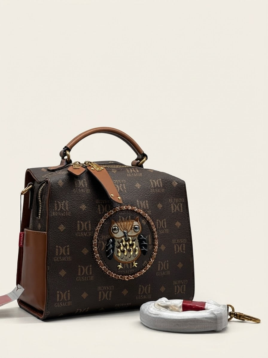 Ave Owl Medallion Top-Handle