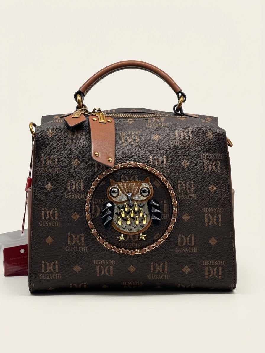 Ave Owl Medallion Top-Handle
